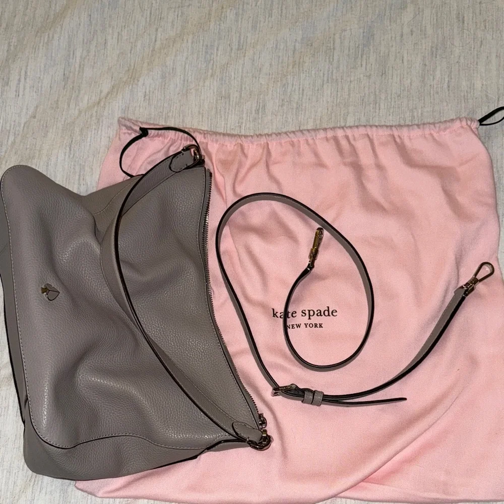 Kate Spade Grey Leather Shoulder Bag - Picture 4 of 4